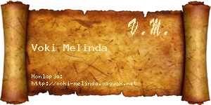 Voki Melinda névjegykártya
